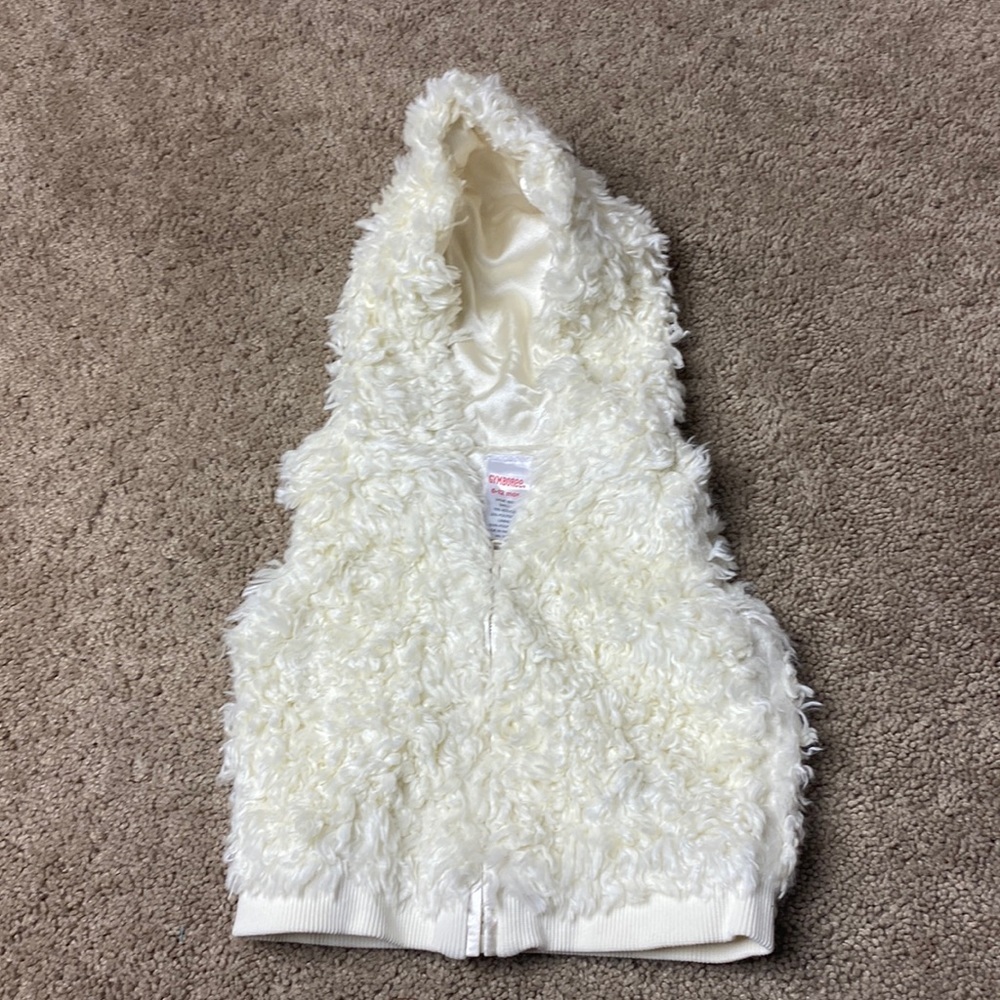 Gymboree Girl’s Fuzzy Vest w/ Hoodie